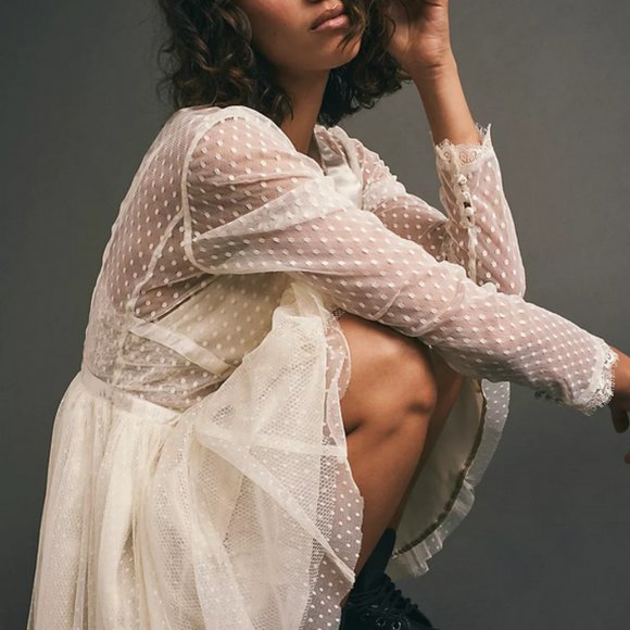 Free People Dresses & Skirts - Free People x Brenda Knight Sweet Corset Mini Dress Mesh Tulle Skirt XL New